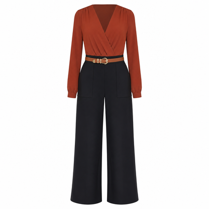 Women's Casual Wide Leg Suit Pants Autumn Winter Long Trousers