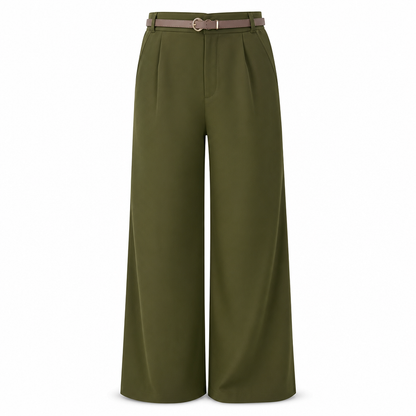 Women's Casual Wide Leg Suit Pants Autumn Winter Long Trousers