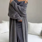💖 🧸Women's Faux Mink Fleece Long Cardigan Sweater Fluffy Oversized Knit Coat for Autumn and Winter