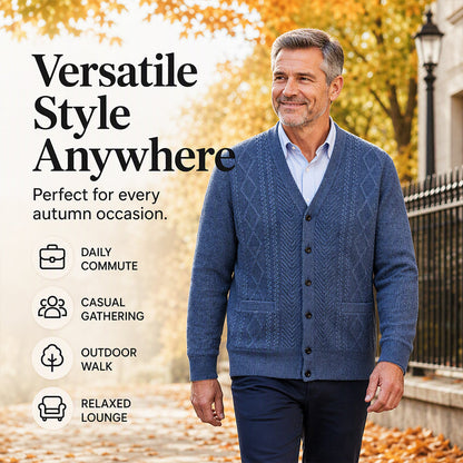 Men's Classic Thermal Cardigan Sweater