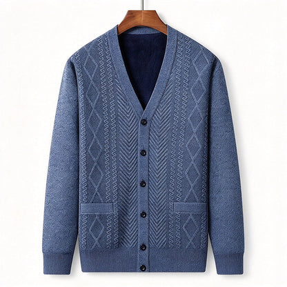 Men's Classic Thermal Cardigan Sweater