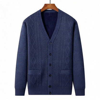 Men's Classic Thermal Cardigan Sweater