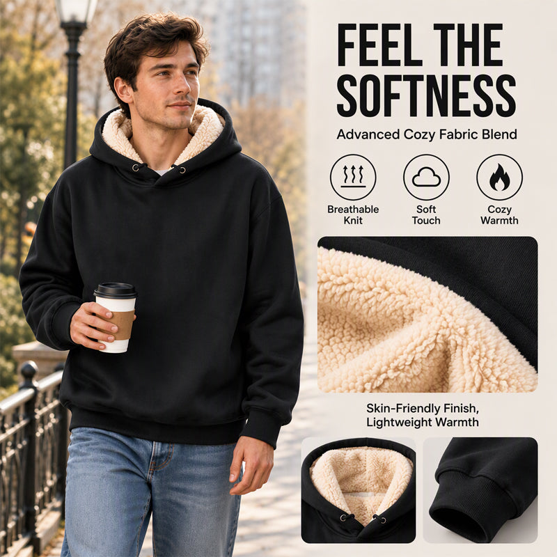 Men's Thickened Sherpa-Lined Hoodie