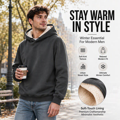 Men's Thickened Sherpa-Lined Hoodie
