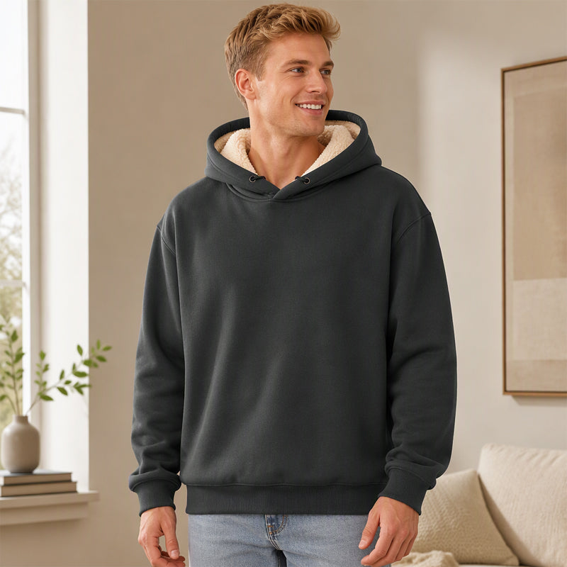 Men's Thickened Sherpa-Lined Hoodie