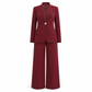 💖Elegant Two-Piece Suit Set with Tailored Blazer and Relaxed Wide-Leg Trousers