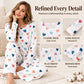 💖Black Friday Mega Deal – 50% off!💖Women's Heart Print Long Sleeve Pajama Set