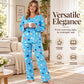 💖Black Friday Mega Deal – 50% off!💖Women's Heart Print Long Sleeve Pajama Set