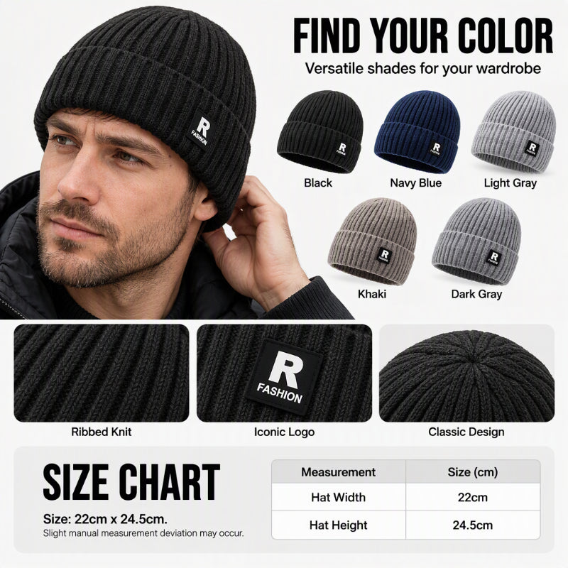 🧢 Men's Slouchy Knit Warm Skull Cap