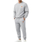 🌈 Men's Casual Textured Jacquard Sports Set