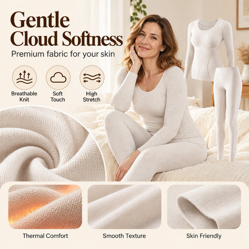 Women's Seamless Self-Heating Thermal Underwear Set