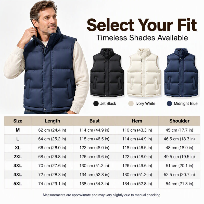 ❄️Men’s Stand-up Collar Windproof and Warm Vest