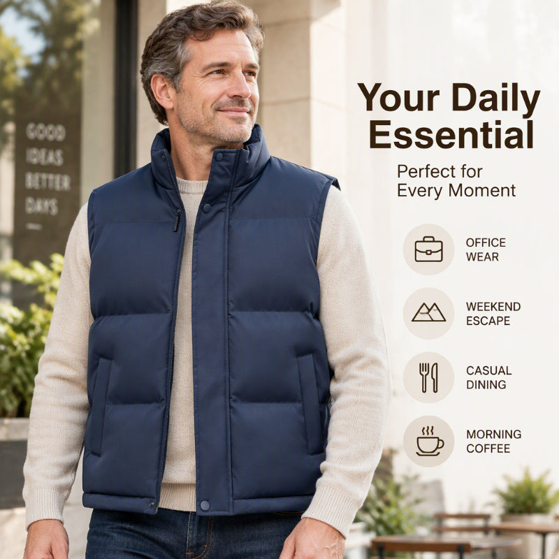 ❄️Men’s Stand-up Collar Windproof and Warm Vest