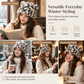 🐱Women Fluffy Faux Mink Fur Beanie Hat with Cute Bear Ears Warm Winter Cold Weather Pullover Cap🧢