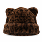 🐱Women Fluffy Faux Mink Fur Beanie Hat with Cute Bear Ears Warm Winter Cold Weather Pullover Cap🧢