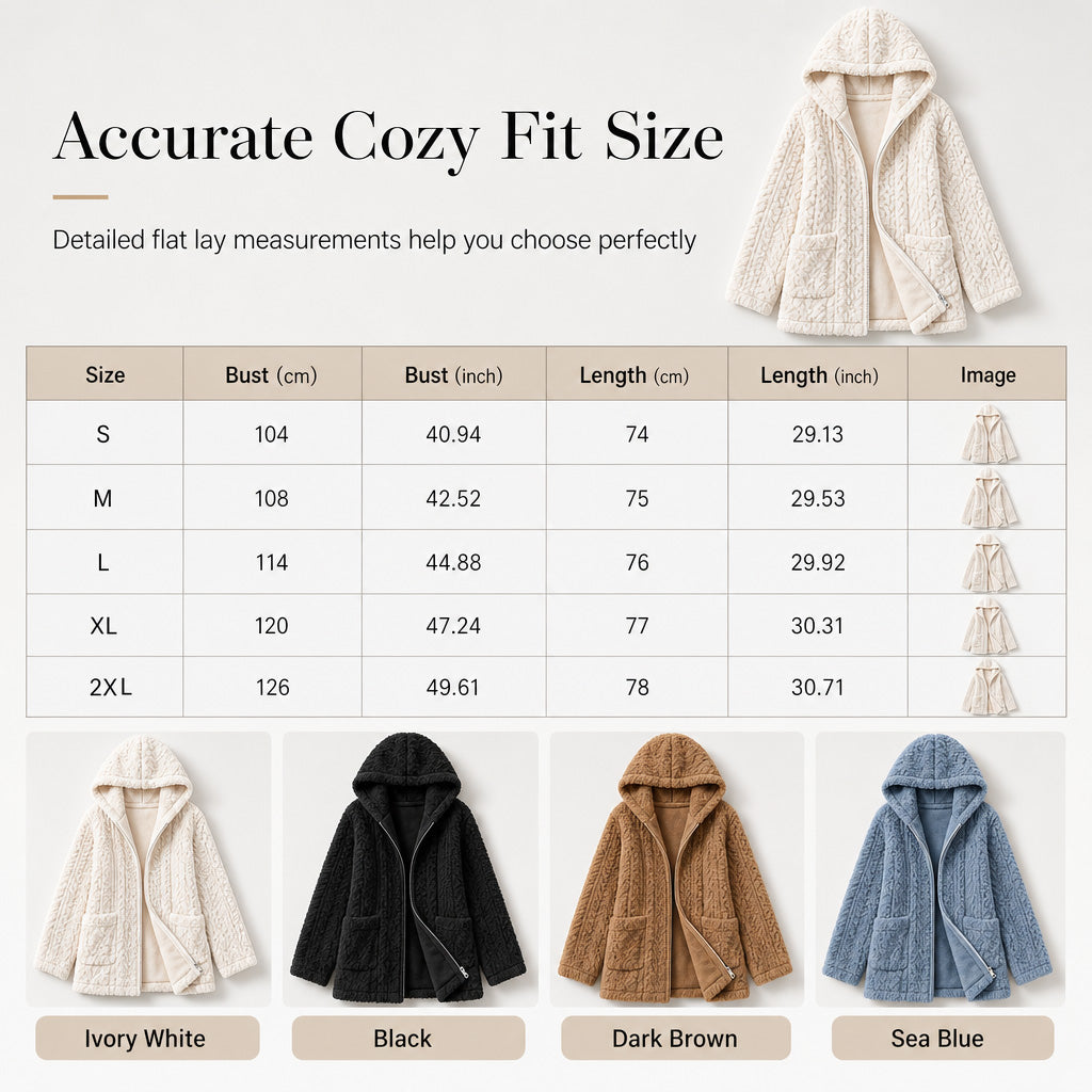 💖Black Friday Mega Deal 💖 ❄️Women's Casual Plush Solid Color Cardigan🧸