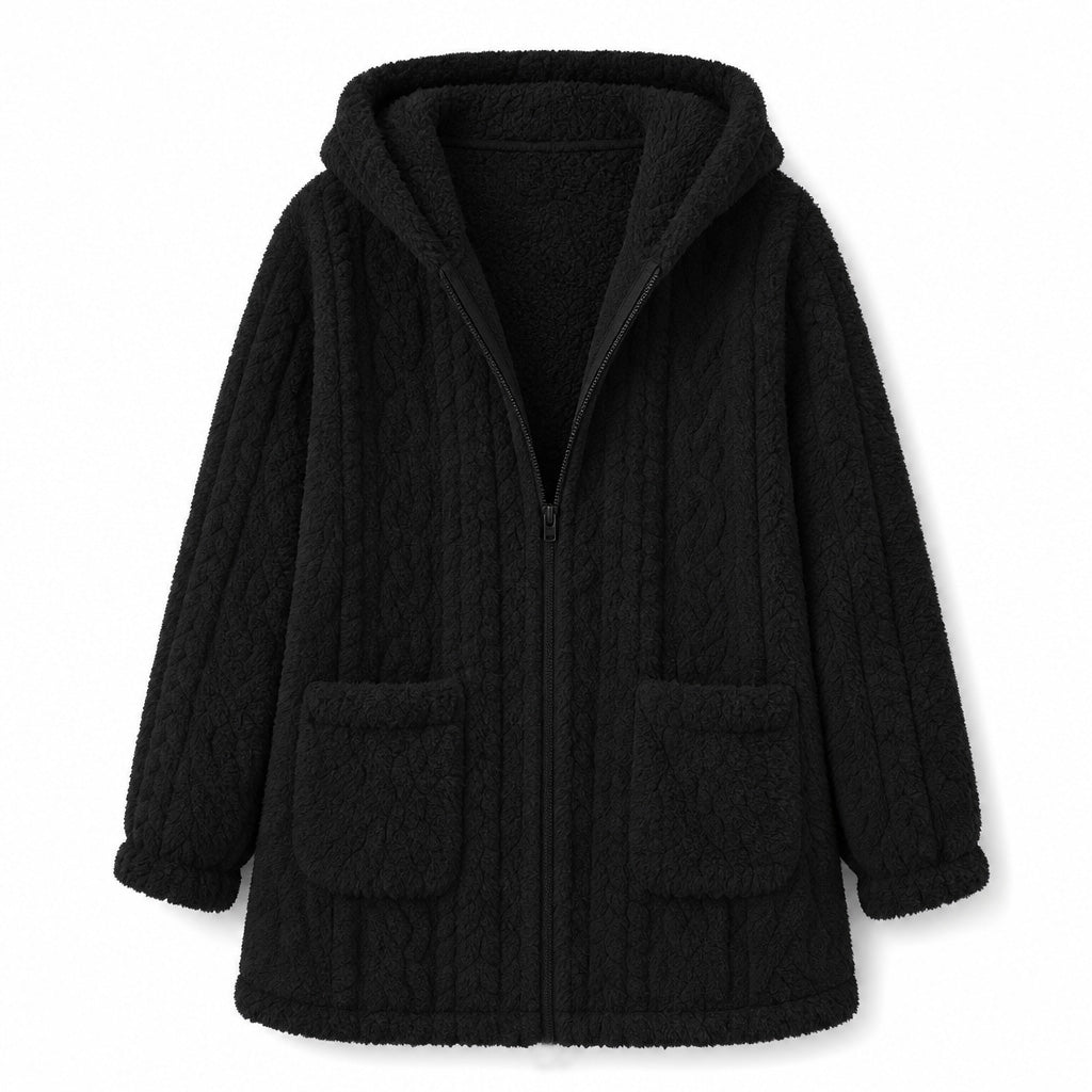 💖Black Friday Mega Deal 💖 ❄️Women's Casual Plush Solid Color Cardigan🧸