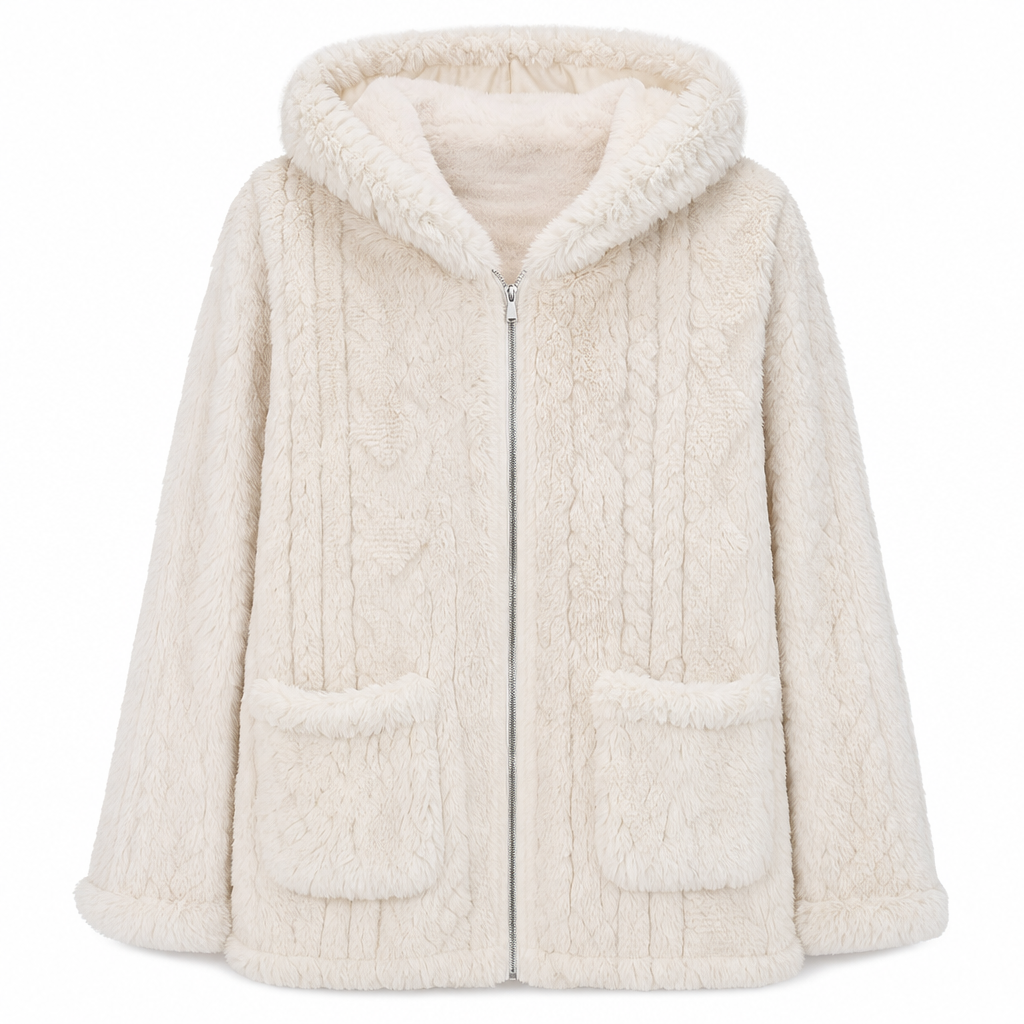 💖Black Friday Mega Deal 💖 ❄️Women's Casual Plush Solid Color Cardigan🧸