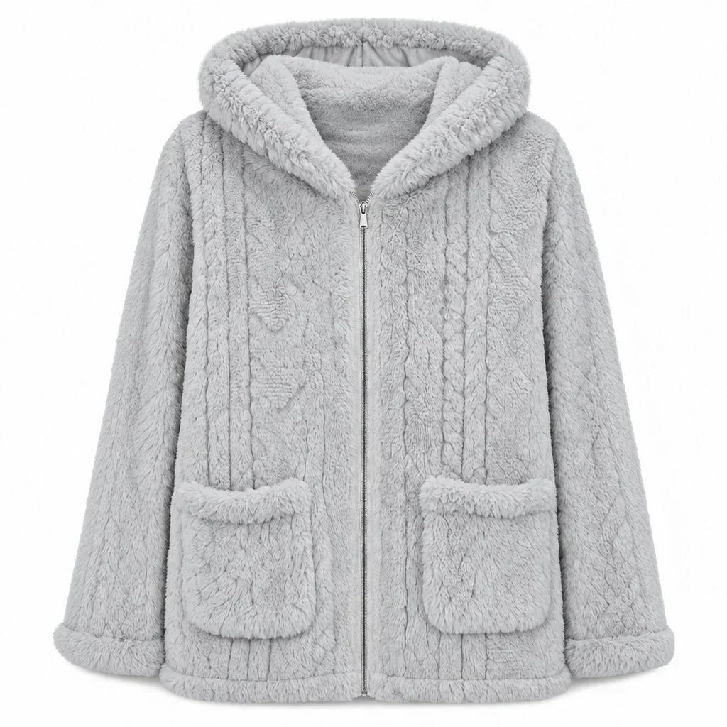 💖Black Friday Mega Deal 💖 ❄️Women's Casual Plush Solid Color Cardigan🧸