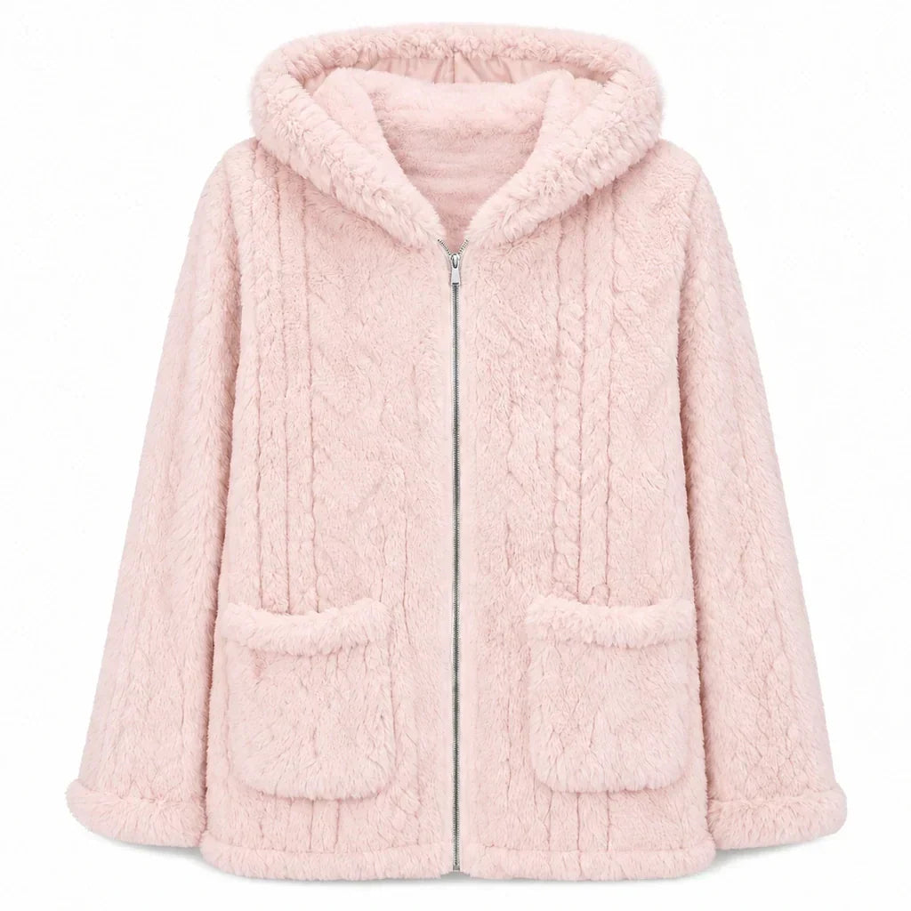 💖Black Friday Mega Deal 💖 ❄️Women's Casual Plush Solid Color Cardigan🧸