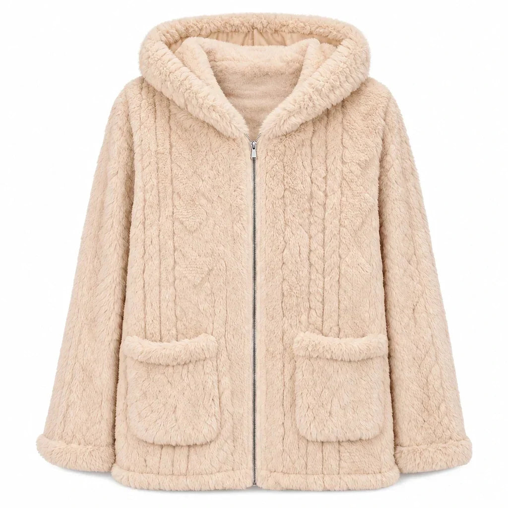 💖Black Friday Mega Deal 💖 ❄️Women's Casual Plush Solid Color Cardigan🧸