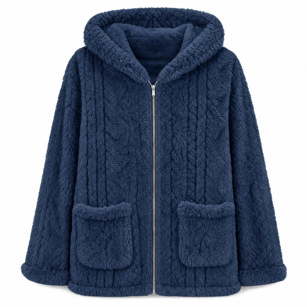 💖Black Friday Mega Deal 💖 ❄️Women's Casual Plush Solid Color Cardigan🧸