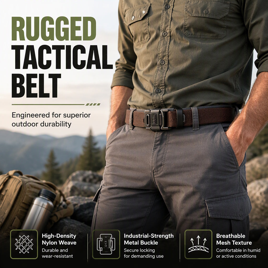 🎁2026 New Arrivals💥Last Day Sale 💥Rugged Outdoor Woven Tactical Belt with Metal Buckle