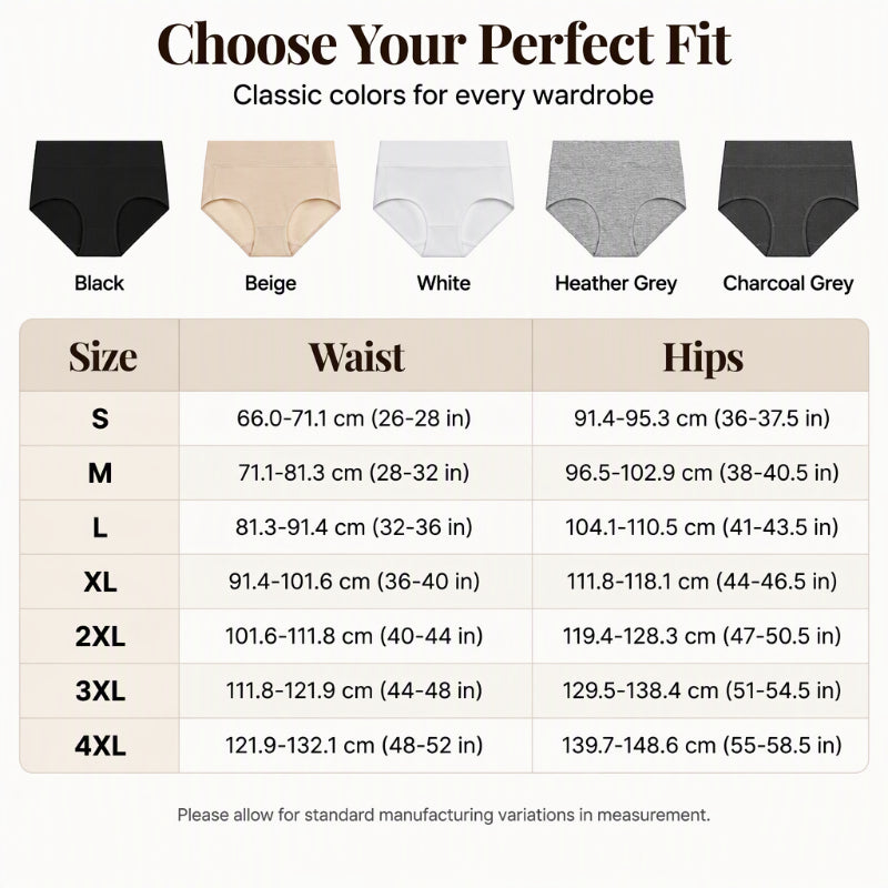 🌸 5-pack Comfortable High-Waist Women's Underwear – Shapes the Belly and Breathes Softly