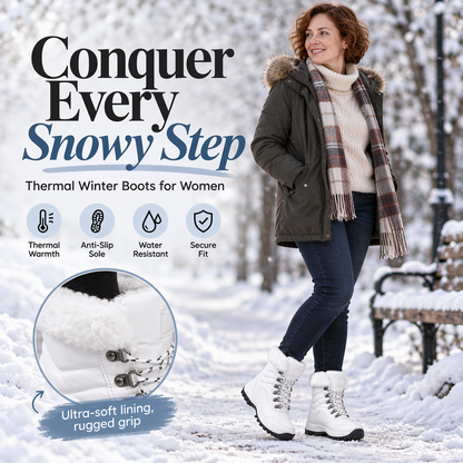 Women's Cozy Lace-Up Snow Boots