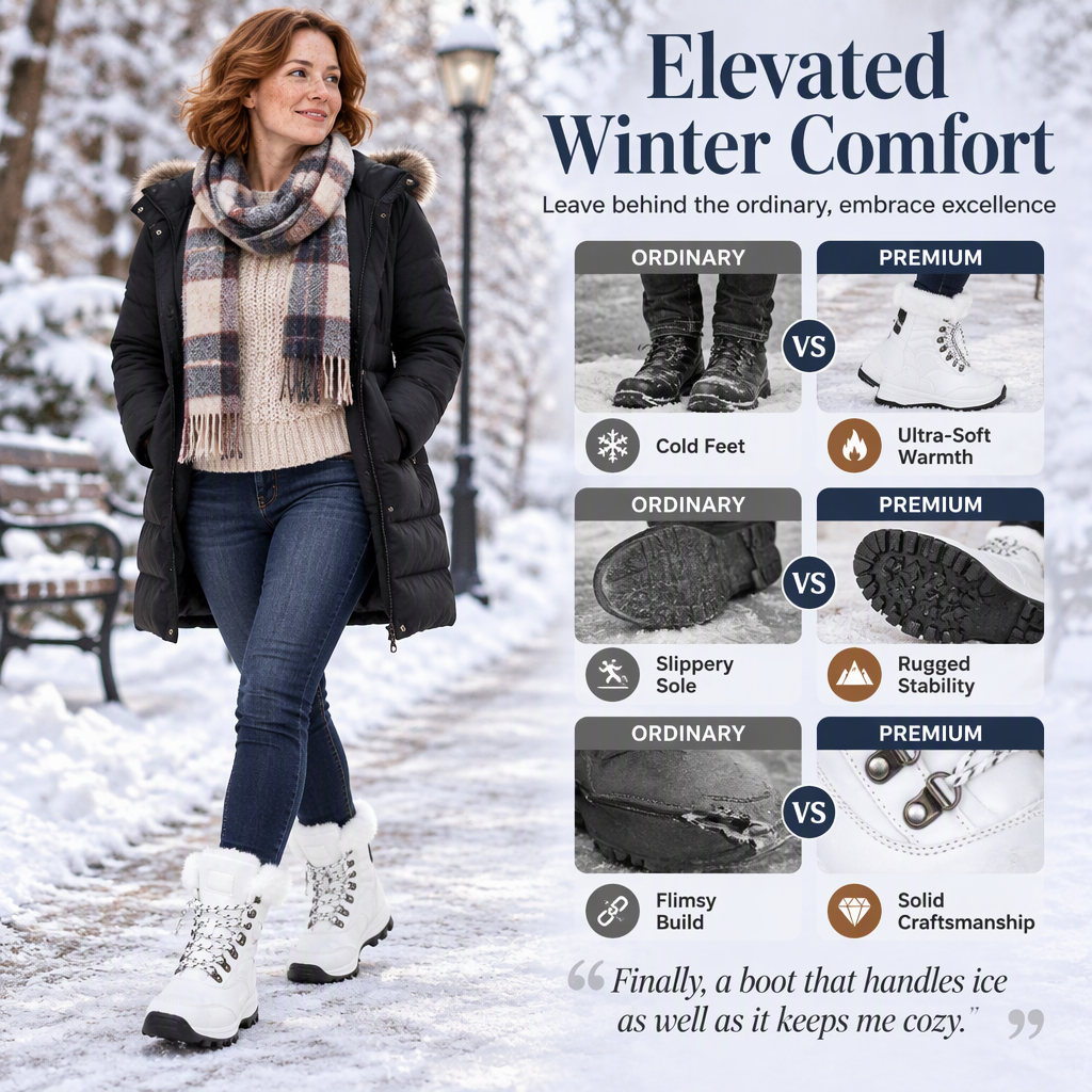 Women's Cozy Lace-Up Snow Boots