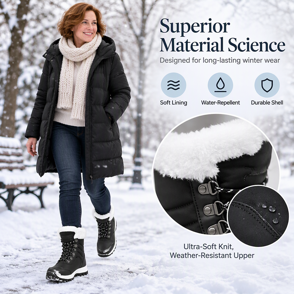 Women's Cozy Lace-Up Snow Boots