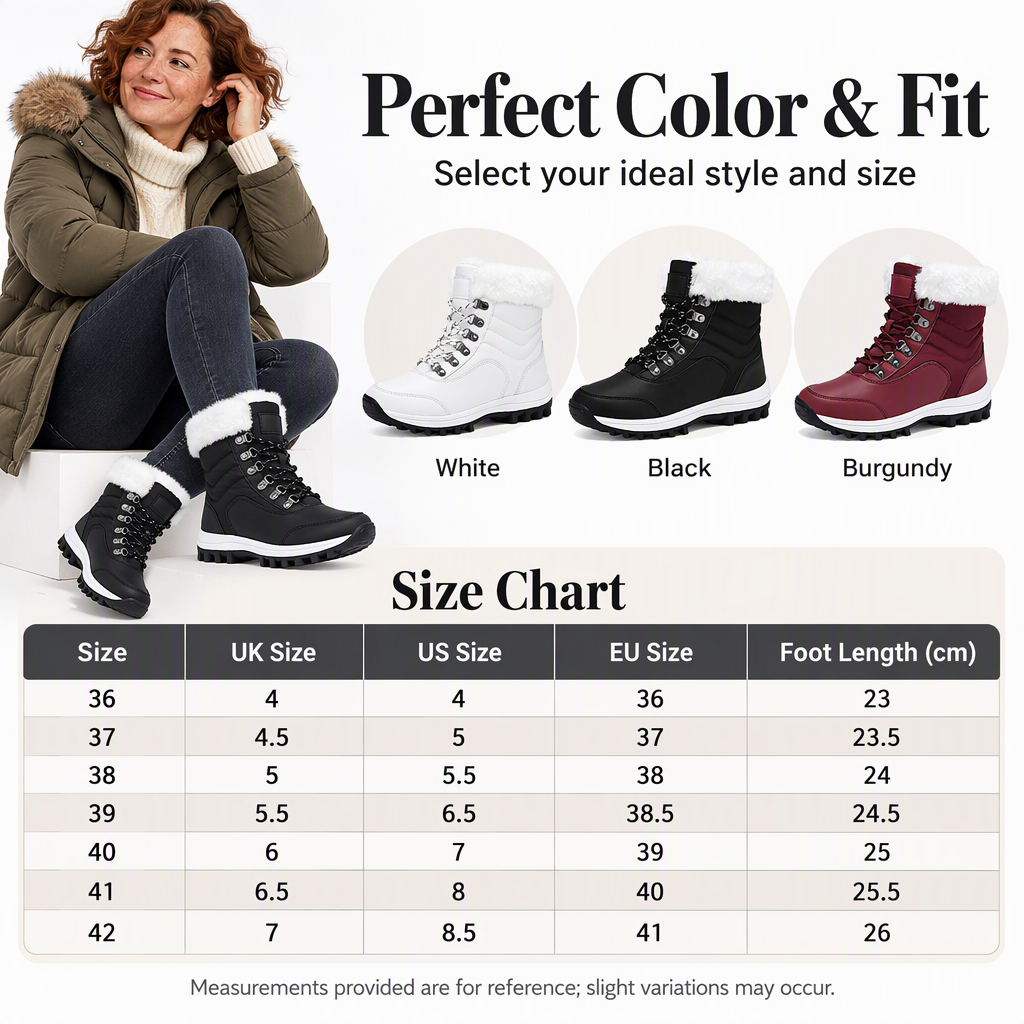 Women's Cozy Lace-Up Snow Boots