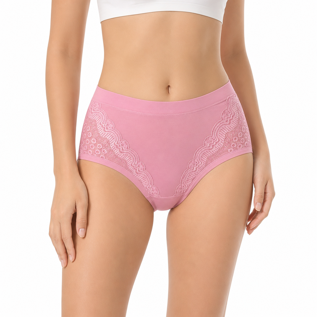 Plus Size High Waisted for Women with Cotton Crotch Briefs for Middle Aged and Elderly