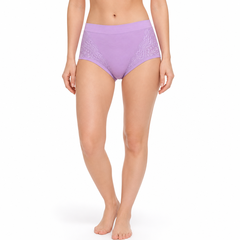 Plus Size High Waisted for Women with Cotton Crotch Briefs for Middle Aged and Elderly